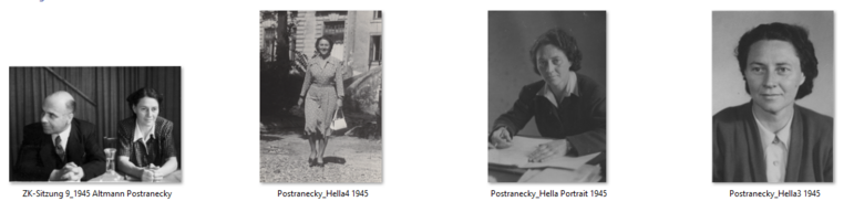 Portraitfotos von Hella Postranecky Foto lnks mit Karl Altmann Bildarchiv der KPÖ