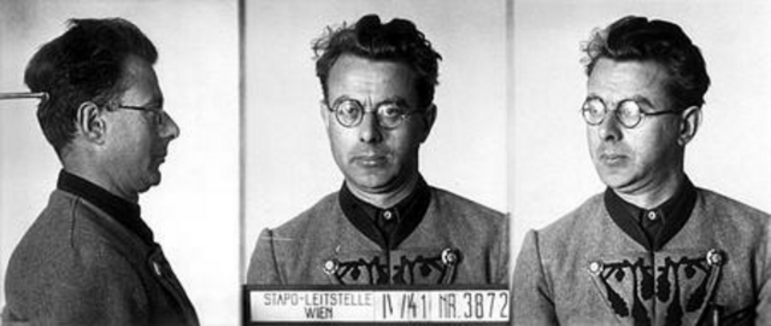 Gestapo-Foto von Rudolf Fischer DÖW, Erkennungsdienstliche Kartei der Gestapo Wien, https://www.doew.at/result?id=651219&cat=1