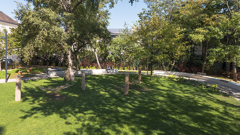 Foto des Grete-Jost-Parks in der Erdbergstraße 1–3, Wien 3. Privat