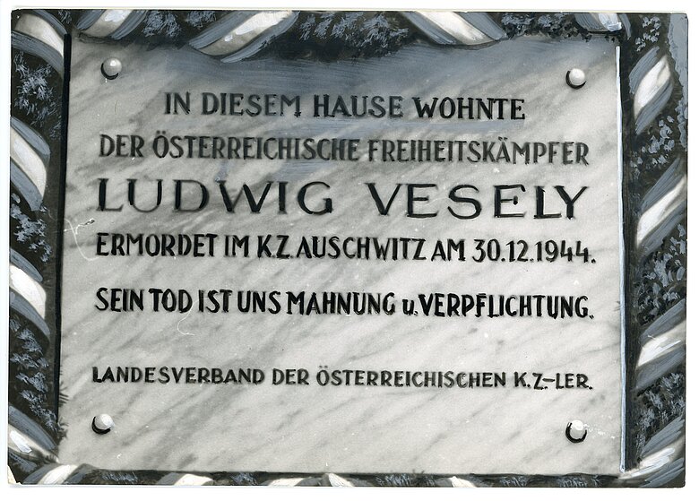 Ludwig Vesely - Freiheitskämpfer, der im KZ Auschwitz ermordet wurde, DÖW Fotosammlung 00046-004